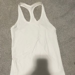 Lululemon white Cool Racerback Tank top nulu. Size 6. Great condition.